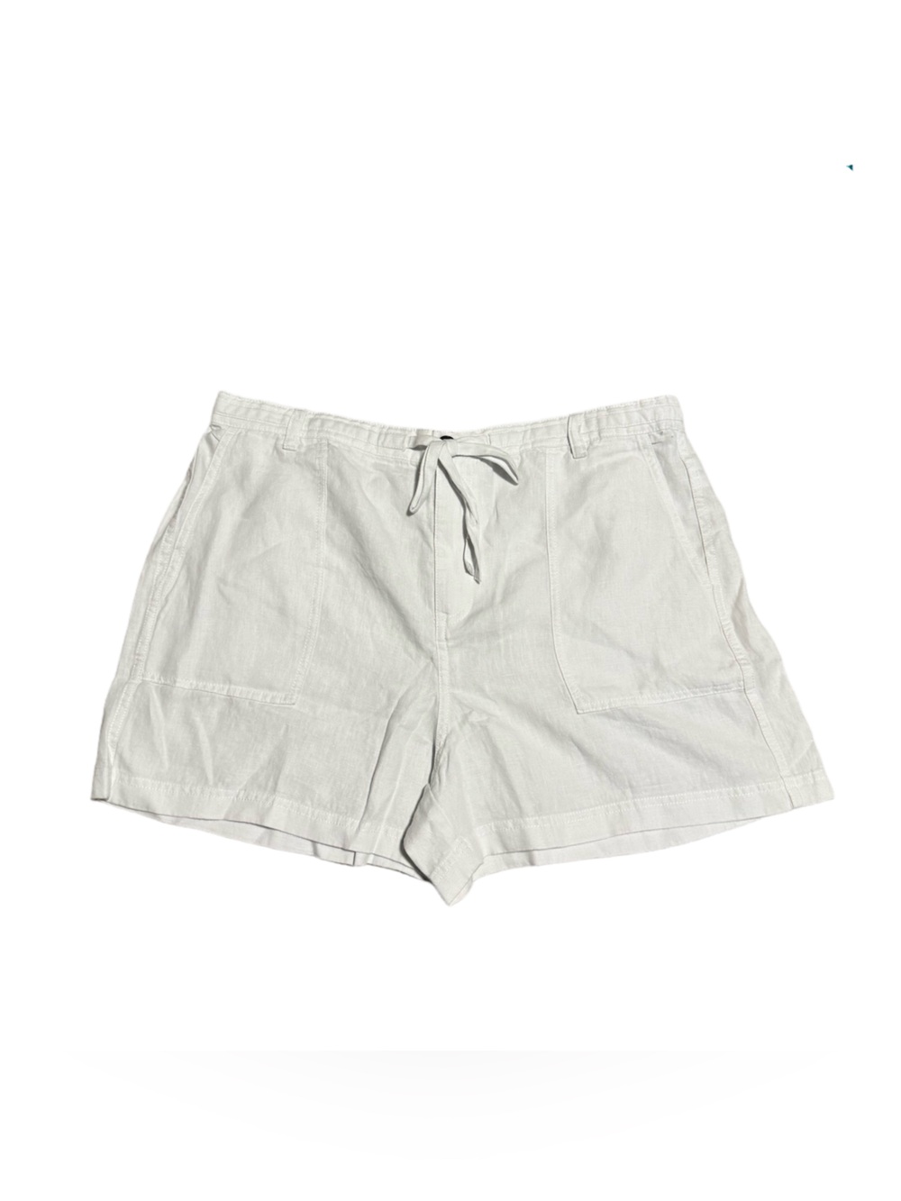 Madewell Pull On Drawstring Shorts 100% Linen White Vacation Resort XL NWT - Picture 3 of 7